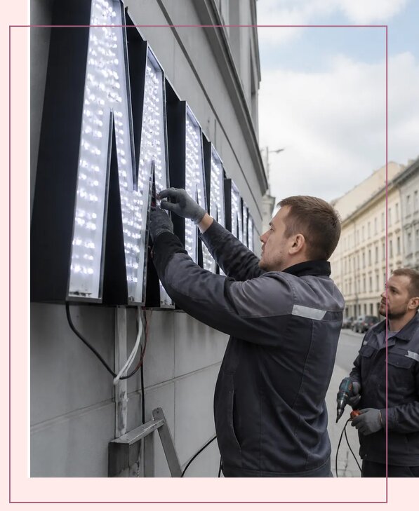 Изготовление и монтаж светодиодных LED вывесок в Екатеринбурге